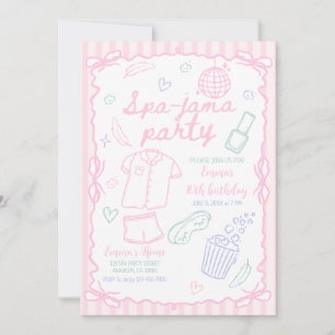 Spa-jama Sleepover Birthday Girl Spa Party Invitation