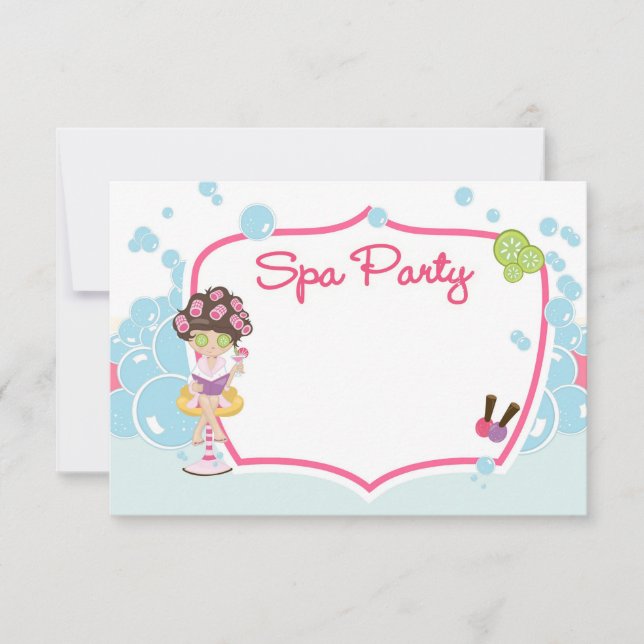Spa Jour Anniversaire Fête Invitation (Devant)