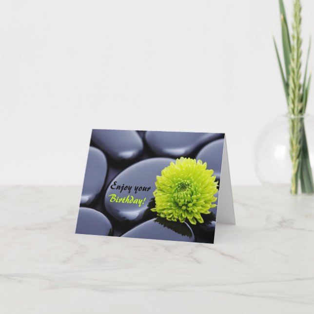 Spa-Like Birthday Wishes Card (Front)