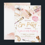 Spa Makeup Birthday Party Blush Pink Glam Party Invitation<br><div class="desc">Spa Makeup Birthday Party Blush Pink Glam Party Invitation
All design are © PIXELPERFECTIONPARTYLTD</div>