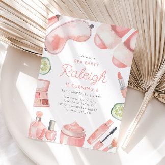 Spa Maquillage Glam Invitation d'anniversaire