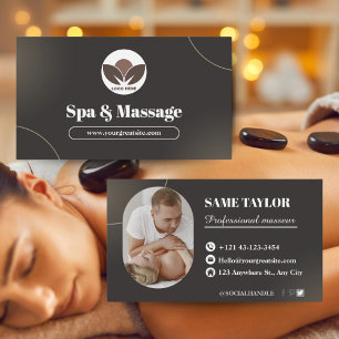 Spa moderne Brown et Carte de visite de massage