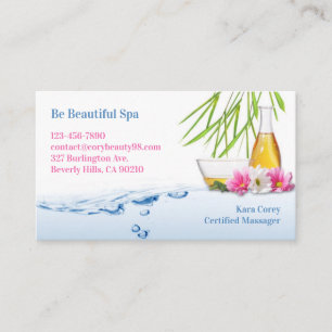 Spa Natural Wellness Business Card