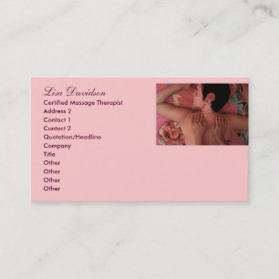 Spa or Massage Therapist Business Card