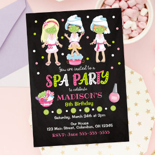 Spa Party Birthday Invitation