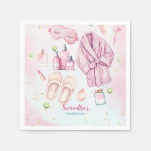 Spa Party Birthday, Sleepover, Slumber Party Napkin