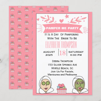 Spa Party For Bride To Be Invitation