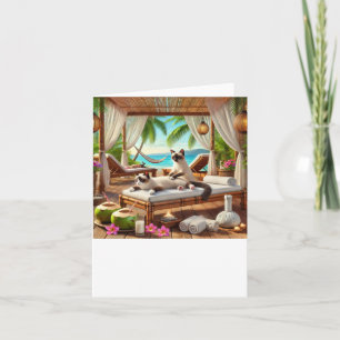 Spa party for Siamese Cat Lovers Card