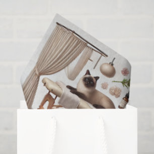 Spa party for Siamese Cat Lovers Tissue Paper