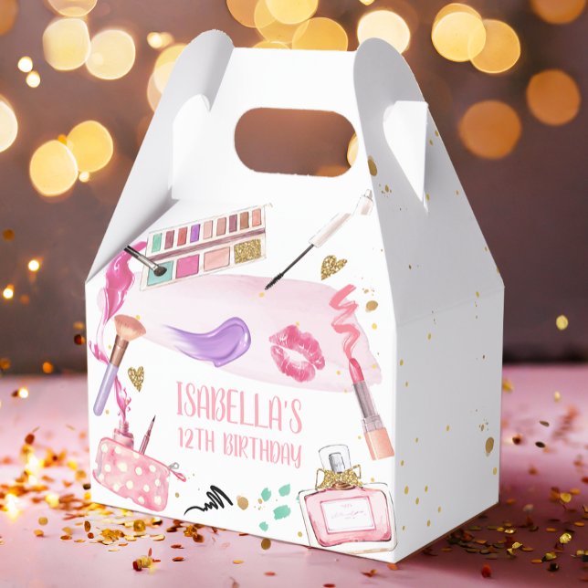 Spa Party Girl Glamour Makeup Birthday Party Favor Box (Creator Uploaded)