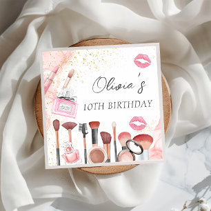 Spa Party Glam Girl Makeup Birthday Napkins