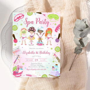 Spa Party Glitz and Glam Birthday Invitation