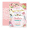 Spa party invitation. Girl birthday party floral