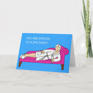 Spa party invitation. invitation