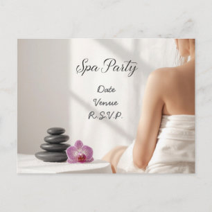 Spa Party Minimal Wellness Design Postcard