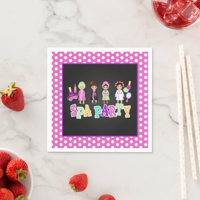 Spa Party Napkin - People (Insitu)