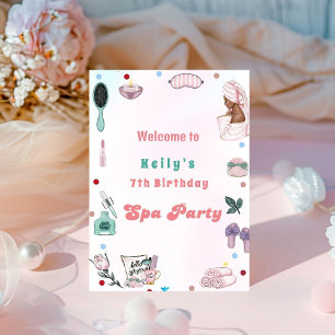 Spa Party Pamper Day Birthday Welcome Sign