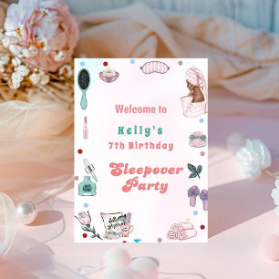 Spa Party Pamper sleepover Birthday Welcome Sign