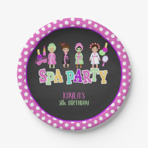 Spa Party Paper Plate - People Custom