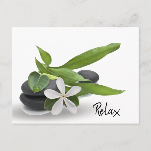 Spa Party with Stones Invitation Postcard (Front)