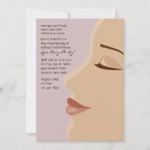 Spa Plaisir Bachelorette Fête Invitation