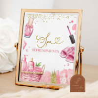 Spa Refreshments Party Sign