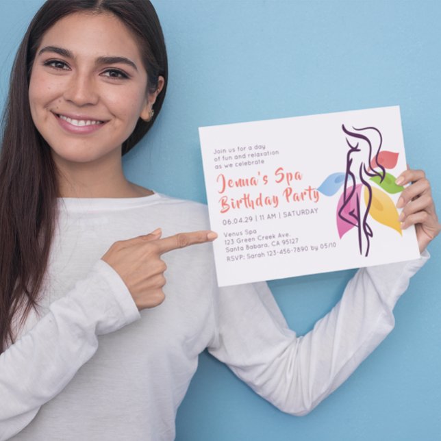 Spa Relaxation Birthday Party Invitation (Creator Uploaded)