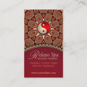Spa Relaxo YinYang Cartes de visite du Nouvel Âge