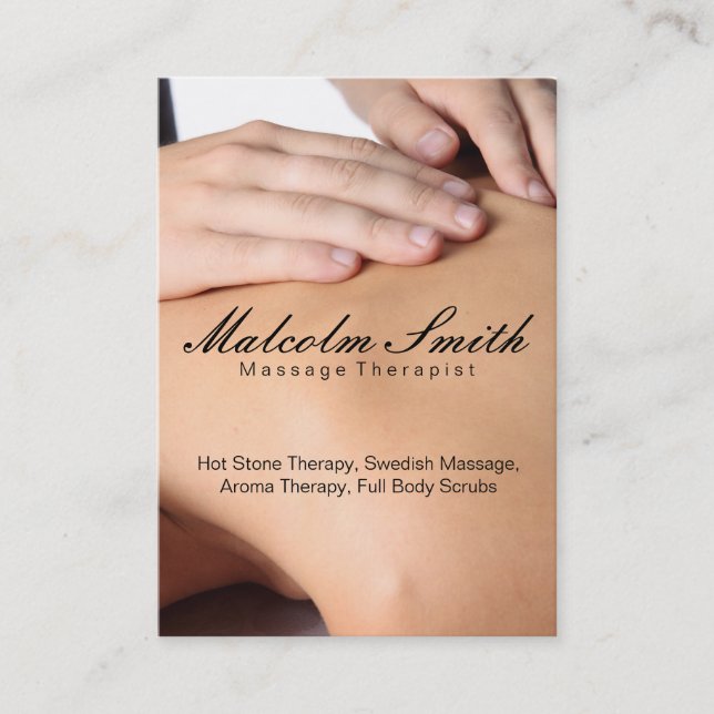 Spa Retreat | Massage (appointment card) Appointment Card (Front)