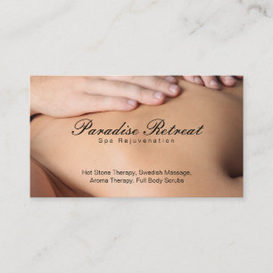 Spa Retreat   Massage Business Card