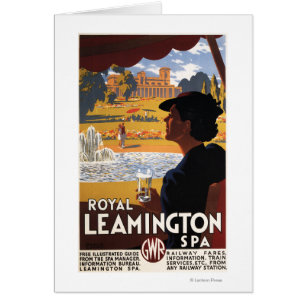 Spa royal, affiche de rail d'eau potable de femme