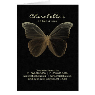 Spa Salon Brochure Greeting Card Beige Butterfly
