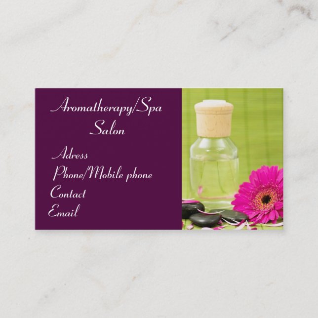 Spa Salon Business Card (Front)