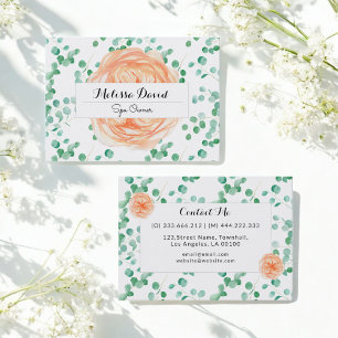 Spa Salon Wedding Planner Floral Business Card