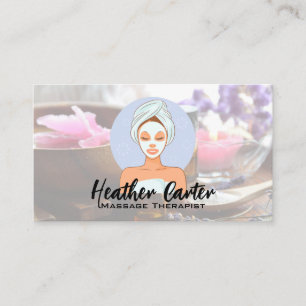 Spa Salon Womens Beauty Facial Business Card