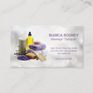 Spa Scent   Bath Salts   Oil Business Card