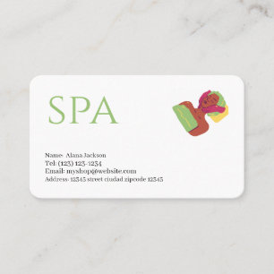 spa  services editable   business card
