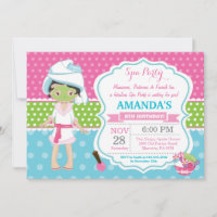 Spa Sleepover Birthday Party Invitation