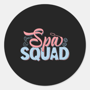 Spa Squad Massage Therapist Masseuse Classic Round Sticker