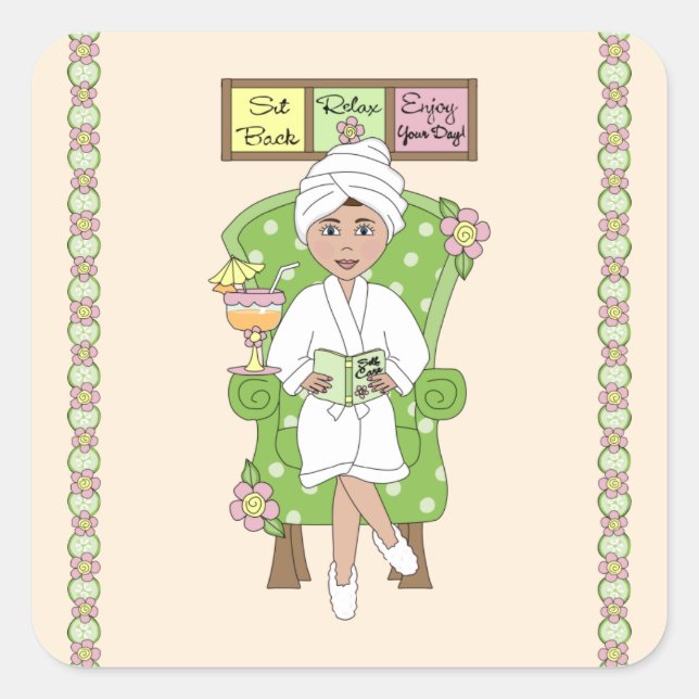 Spa Square Sticker (Front)