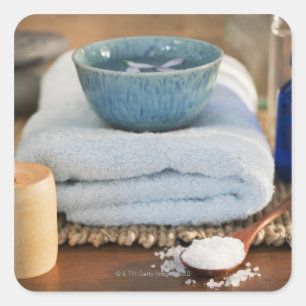 Spa still life square sticker