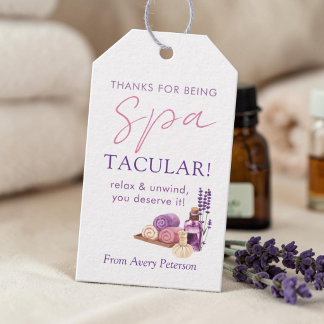 Spa-Tacular Teacher Appreciation Lavender Spa Gift Tags