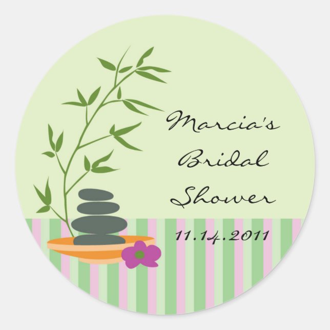 Spa Theme Favour Sticker (Front)