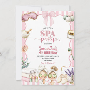 Spa Theme Spa Party Birthday Invitation