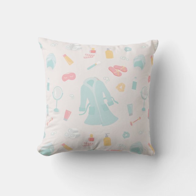 Spa things throw pillow (Front)