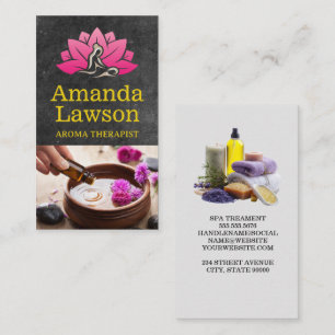 Spa Treatment   Aroma Bath Salt and Oils Business Card
