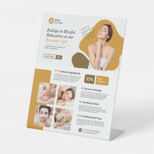 Spa, Wellness Centre, Beauty Care Pedestal Sign