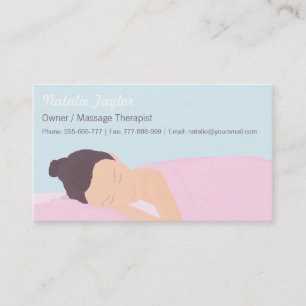 Spa Wellness Massage Therapist Business Cards
