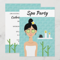 Spa Woman Illustration Spa Day Bridal Shower