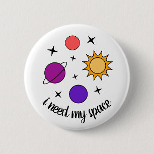 Space 2 Inch Round Button